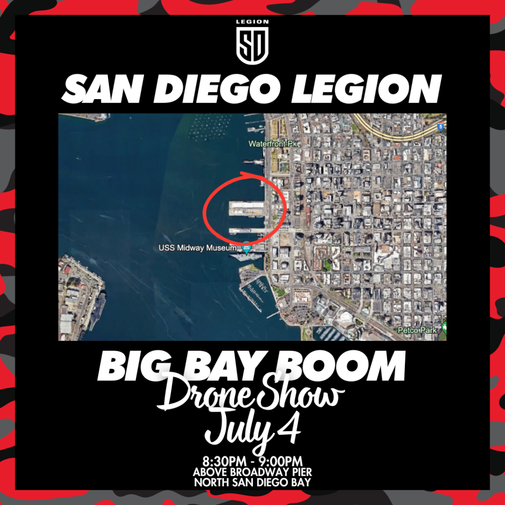 san diego legion big bay drone show july 4