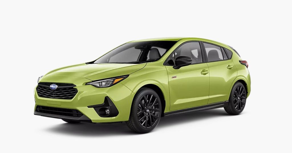 A new color, Citron Yellow Pearl, is available for the 2026 Subaru Impreza exterior.