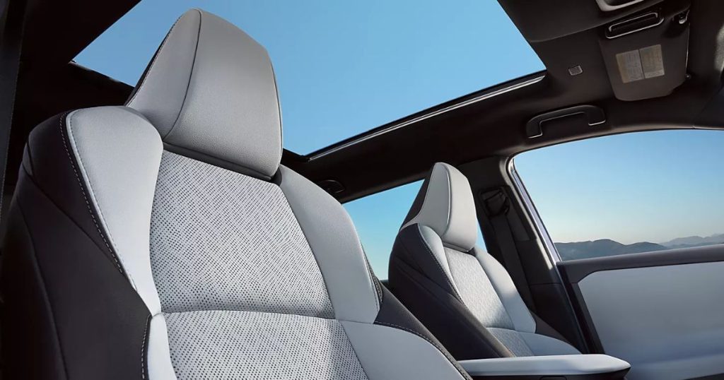 The panoramic fixed glass roof of the 2026 Subaru Solterra