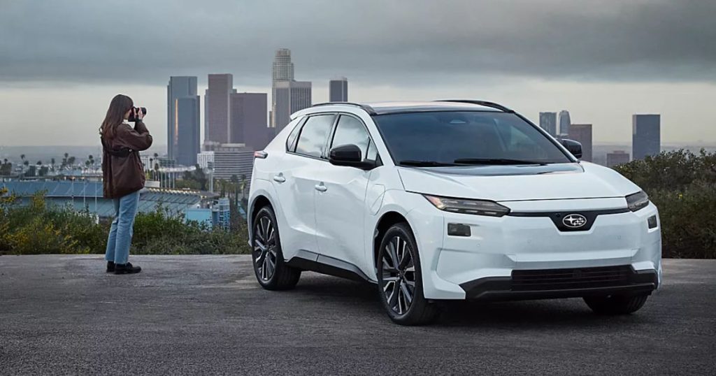 The sleeker and more modern exterior updates in the 2026 Subaru Solterra