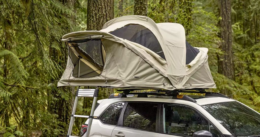 You can add a Thule rooftop tent to your 2026 Subaru Forester when camping