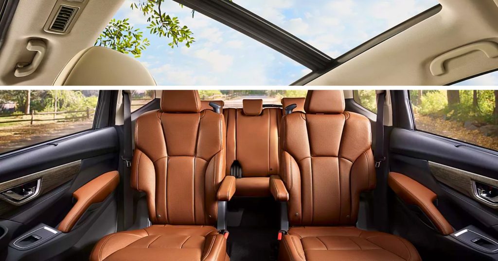 2026 Ascent's available 54-inch panoramic moonroof and 7-seater layout