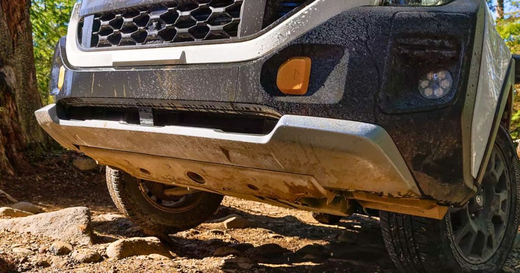The 2026 Forester Wilderness has 9.3 inches of ground clearance with front underbody protection
