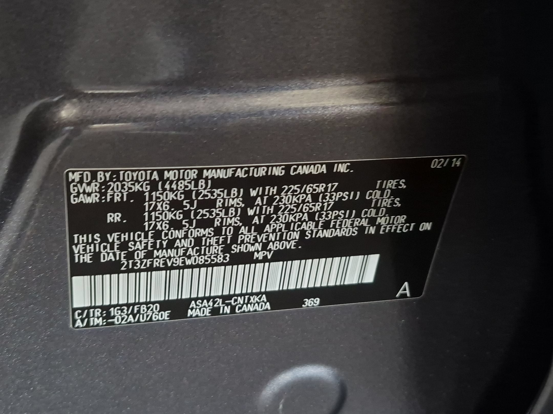 2014 Toyota RAV4 LE