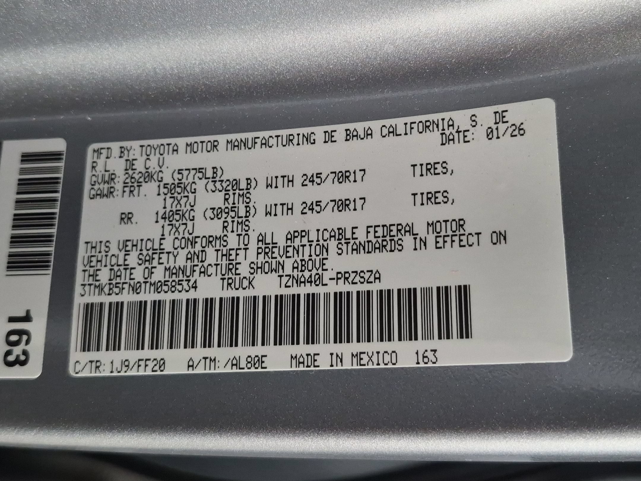 2026 Toyota Tacoma 2WD SR5