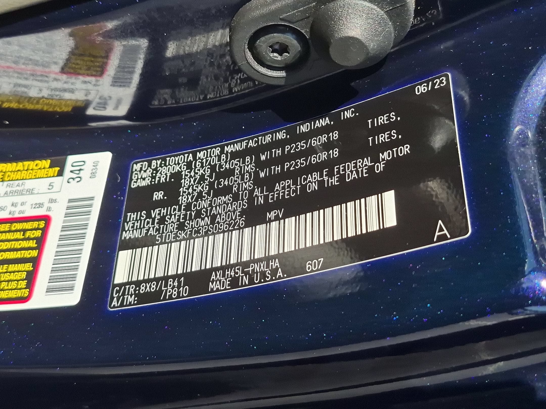 2023 Toyota Sienna Platinum