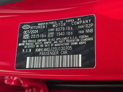 2025 Hyundai Elantra Hybrid SEL Sport