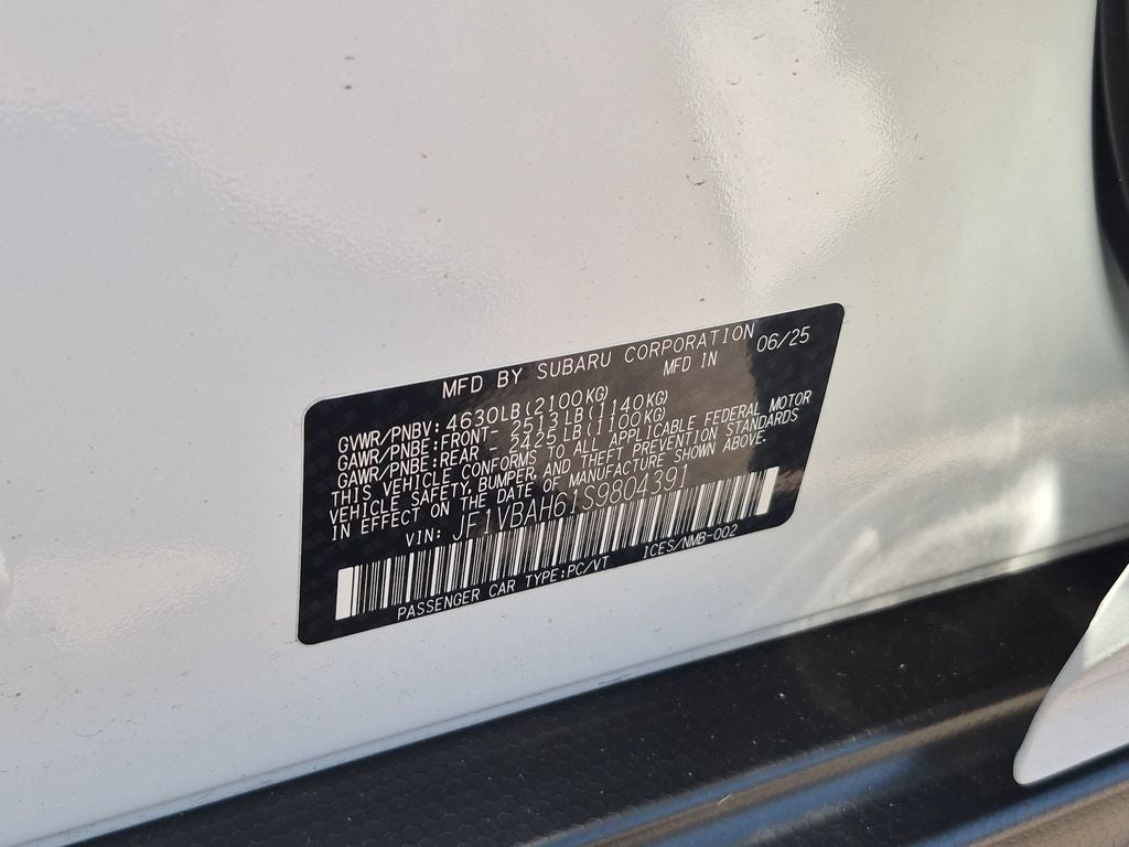 2025 Subaru WRX Premium