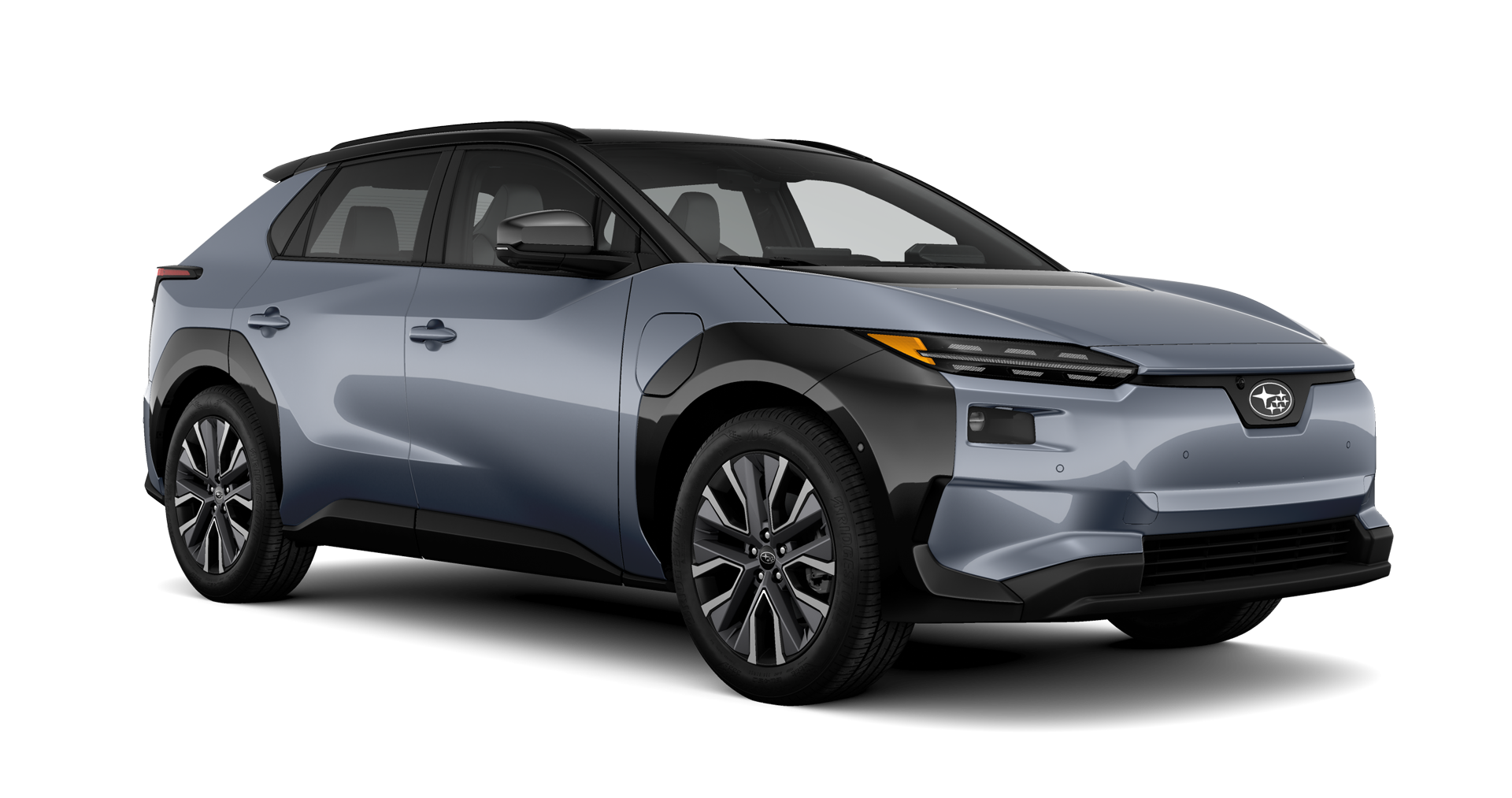 2026 Subaru Solterra Touring XT Shown in Harbor Mist Gray Pearl Two Tone