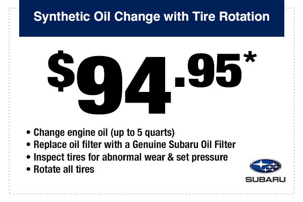 Synthetic Oil Change with Tire Rotation