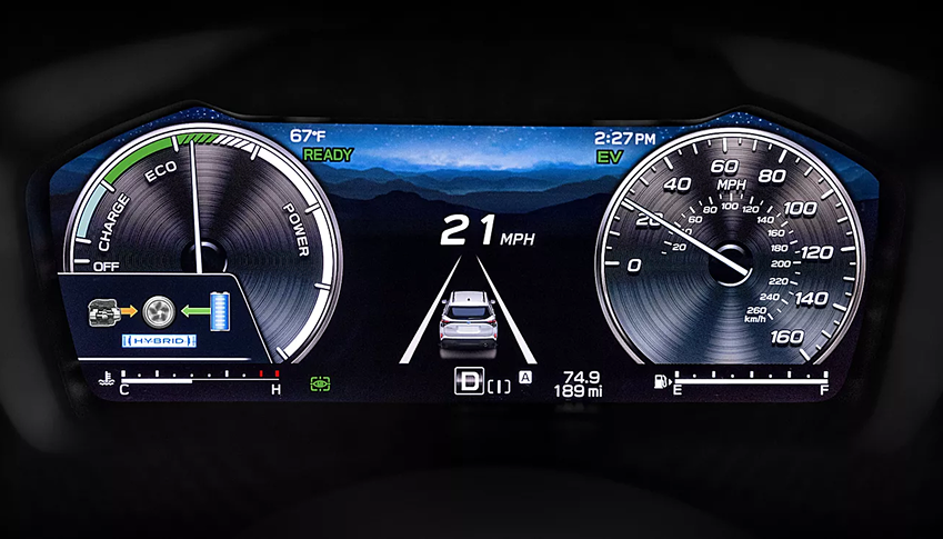 Forester Hybrid digital instrument cluster