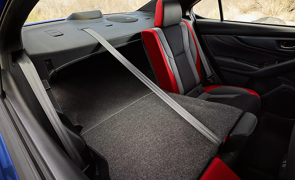WRX cargo space with split-folding seats
