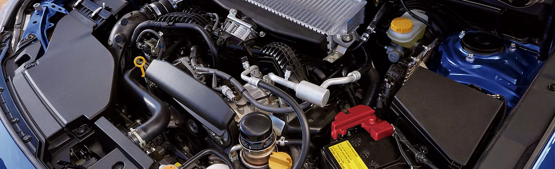 WRX engine bay and performance components