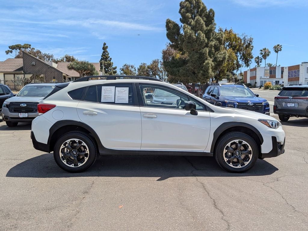 A used white Subaru Crosstrek on the pre-owned lot at Dalton Subaru National City