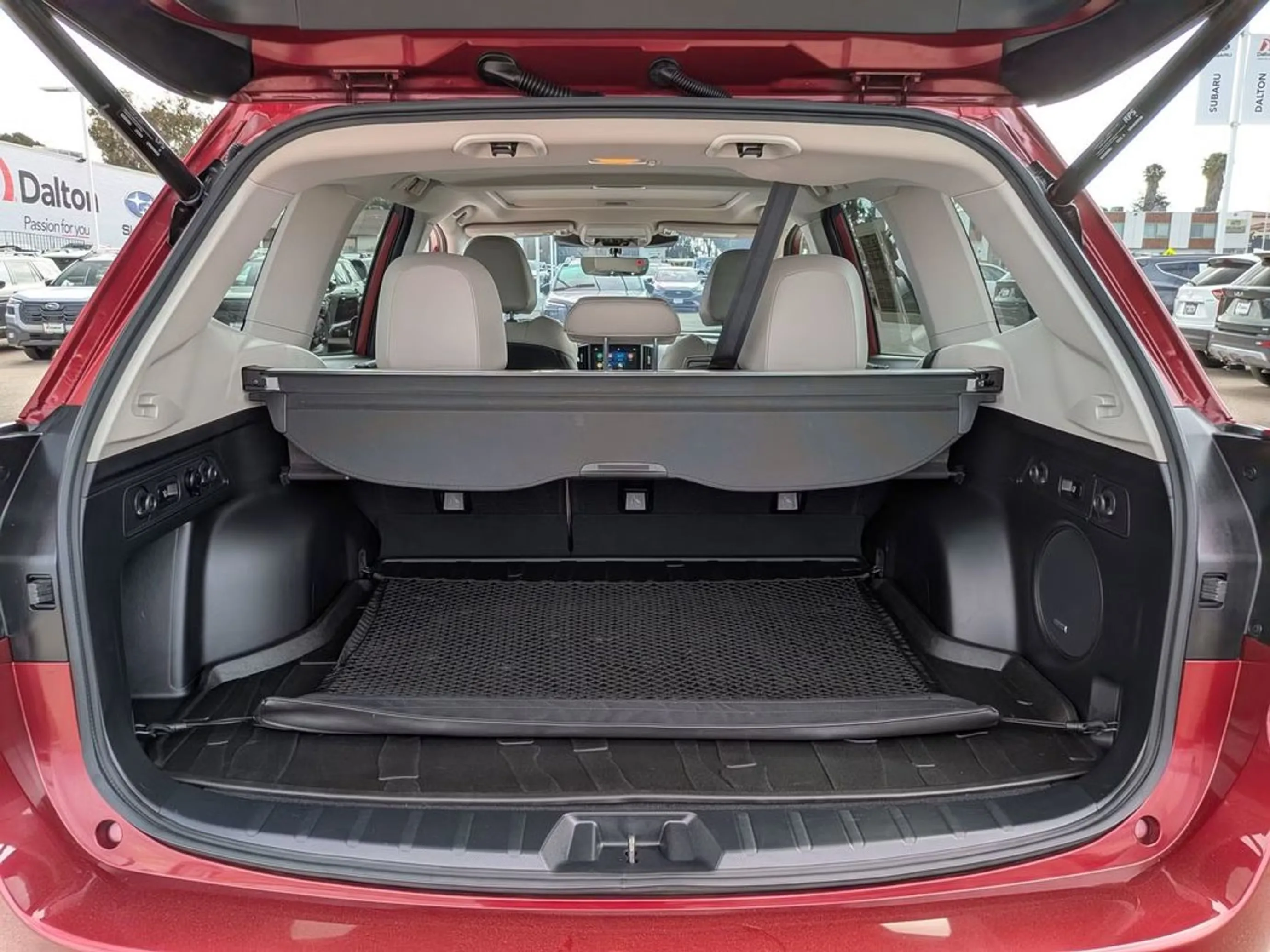 A used red Subaru Forester on the pre-owned lot at Dalton Subaru National City