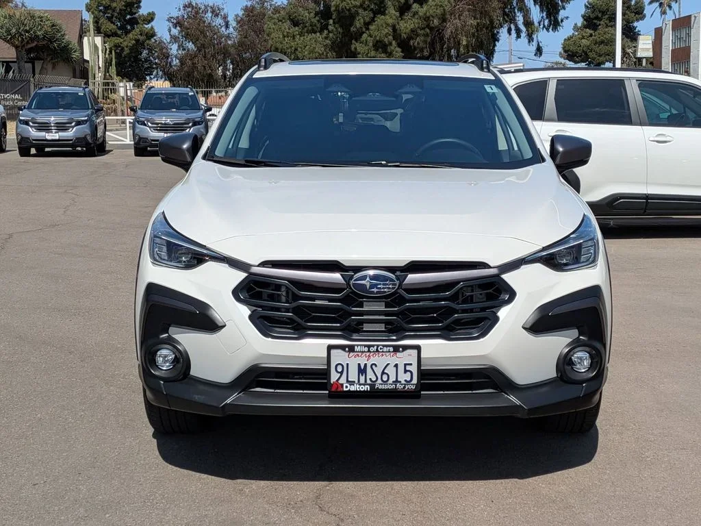 A used white Subaru Crosstrek on the pre-owned lot at Dalton Subaru National City