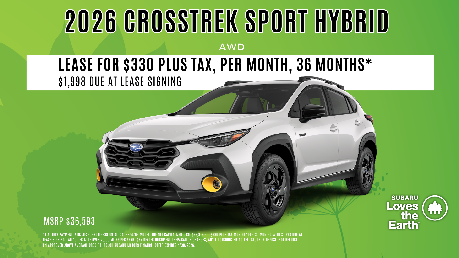 2026 Subaru Crosstrek Sport Hybrid