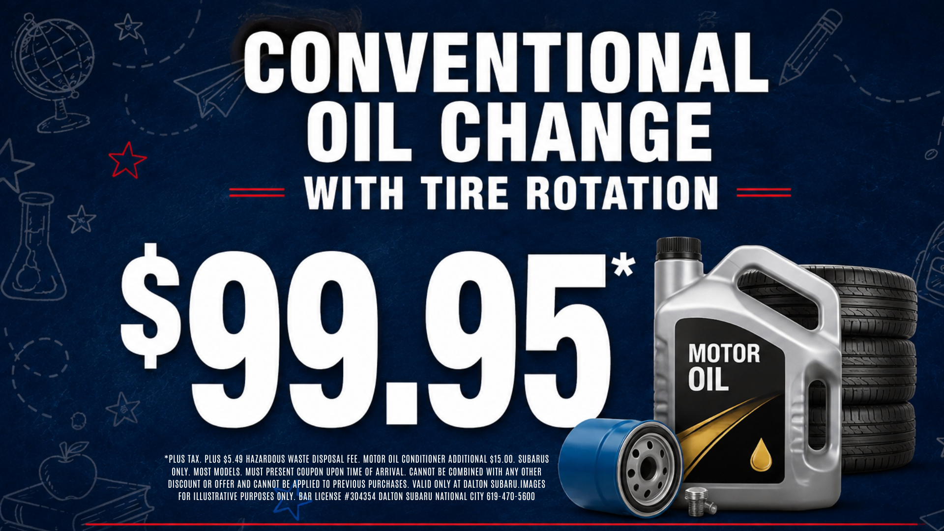 Conventional Oil Change with Tire Rotation